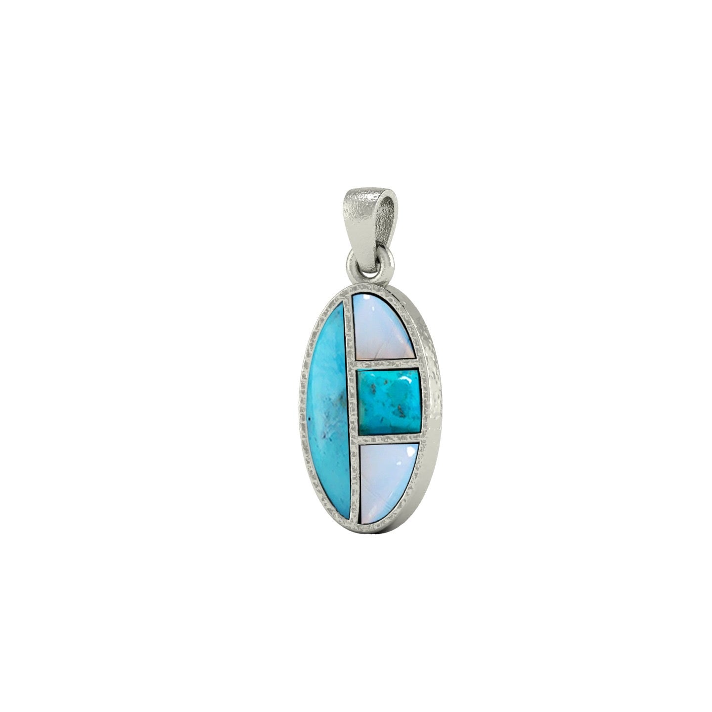 Sky & Stone Pendant | Kingman Turquoise & Opalite Necklace