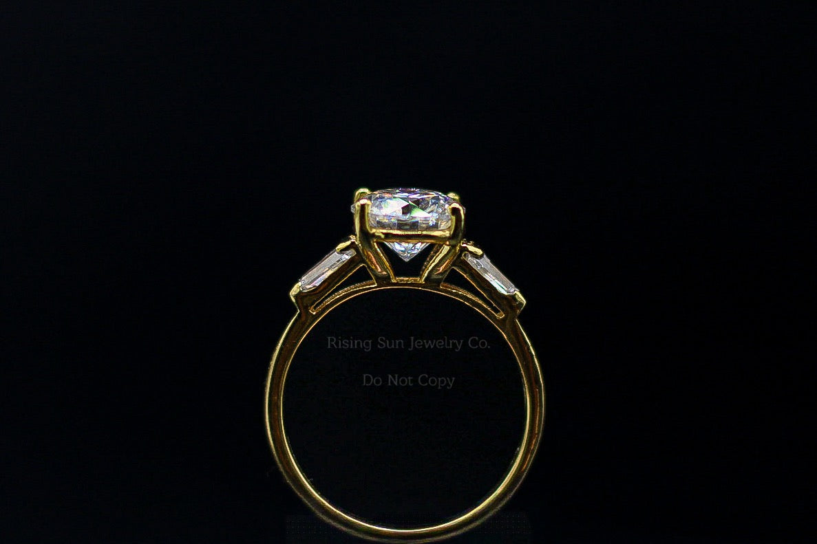 The Satnin Solitaire Ring | Vintage-Inspired Moissanite Ring