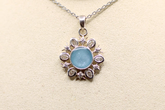 Blue Christmas Pendant | Authenticated Historical Inclusion Jewelry