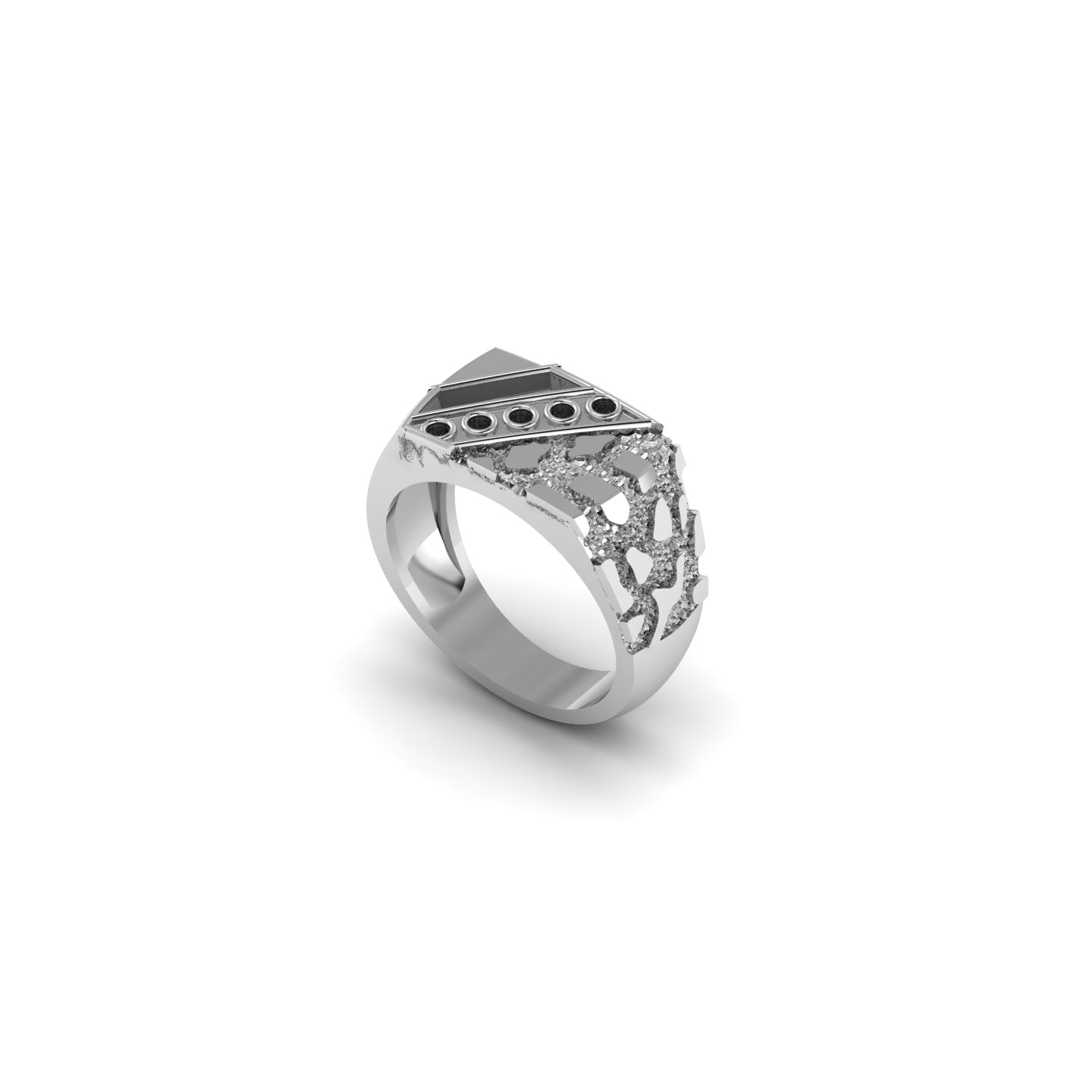 Geometric Nugget | Men’s Historical Inclusion Ring