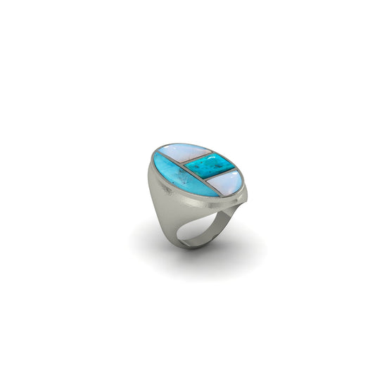 Sky & Stone Men’s Ring | Kingman Turquoise & Opalite Ring