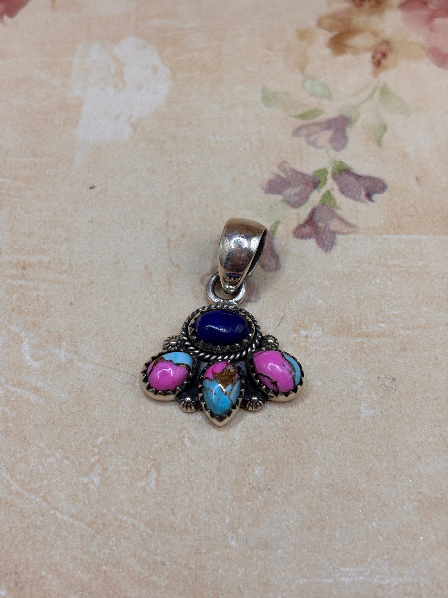 Ready to Ship Cotton Candy Turquoise Pendant