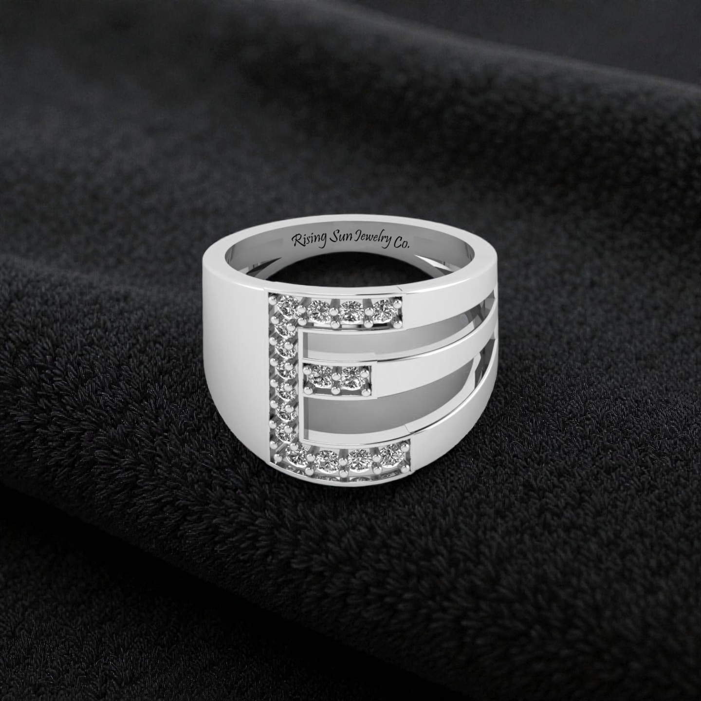 Vintage Style Initial Ring
