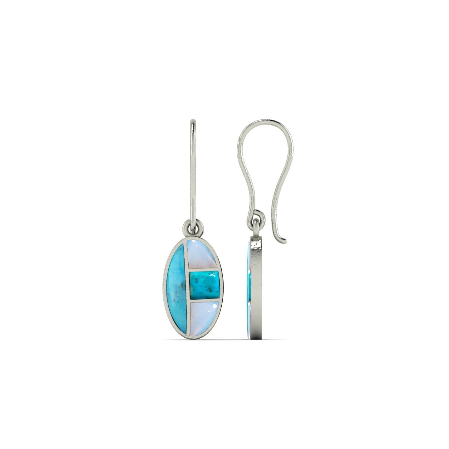 Sky & Stone Drop Earrings | Kingman Turquoise & Opalite Earrings