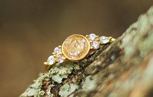 Memorial Keepsake Ring | Custom Inclusion Ring for Ashes, Hair, Fur, Fabric & More