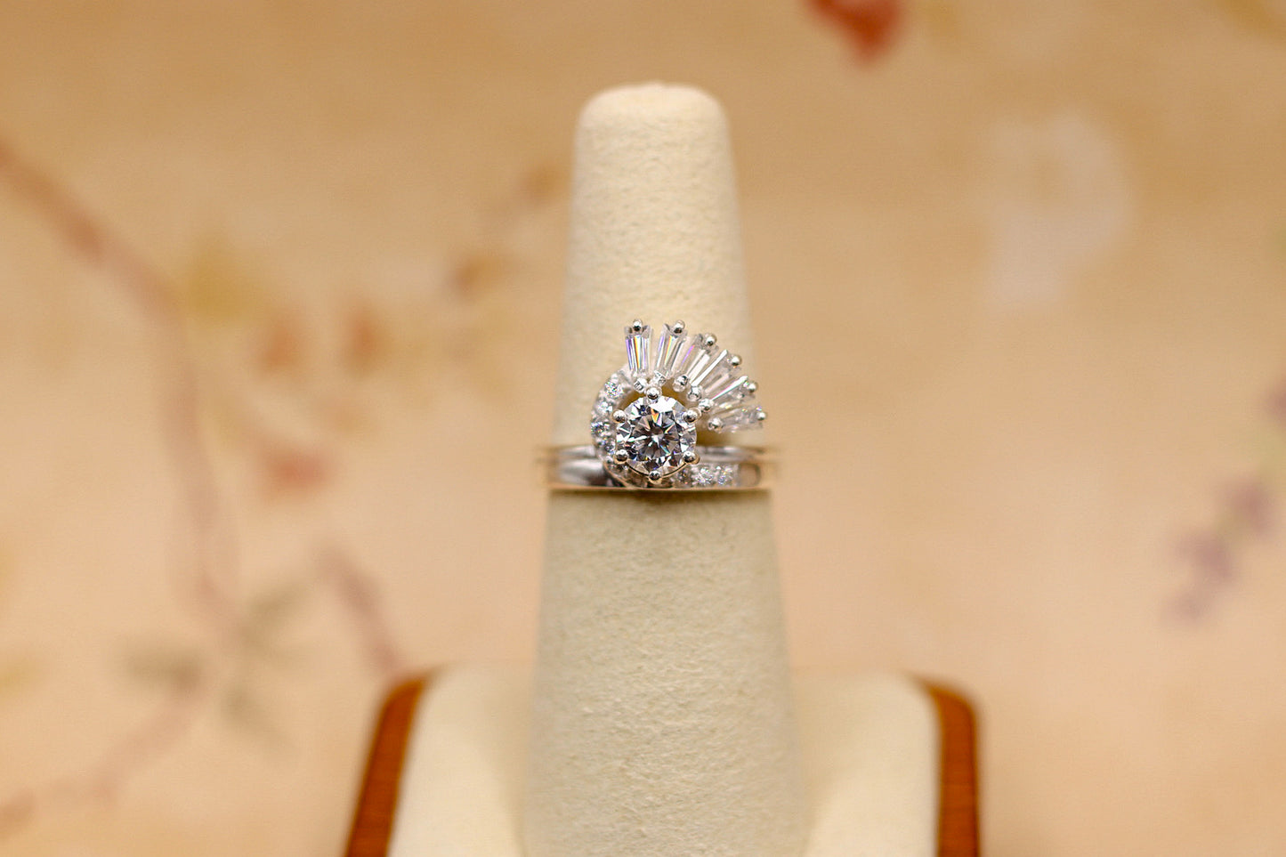 The Satnin Illusion Ring | One-Piece Vintage-Inspired Moissanite Ring