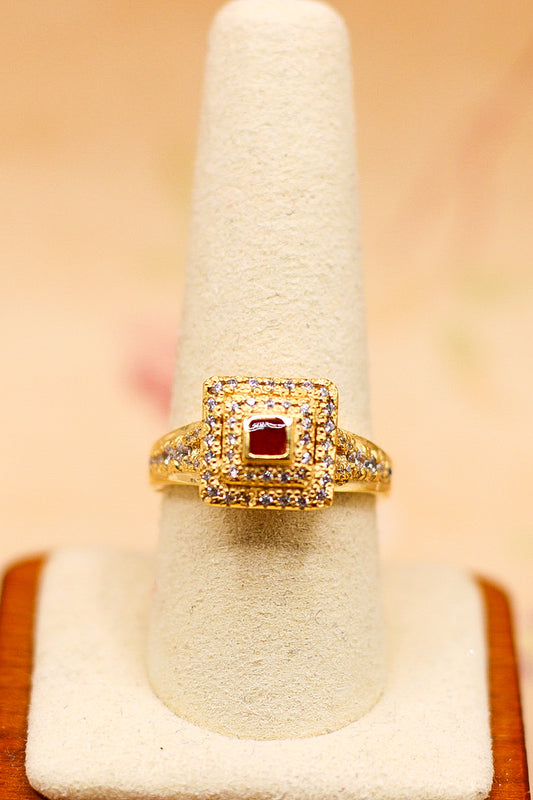 The Memphis Flame Ring | Hidden Garnet Detail