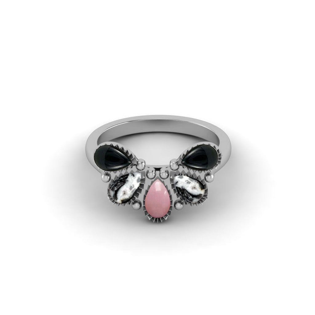 The Midnight Floral Rehearsal Ring