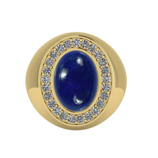 Blue Suede Dreams Ring | 1970s-Inspired Lapis Statement Ring