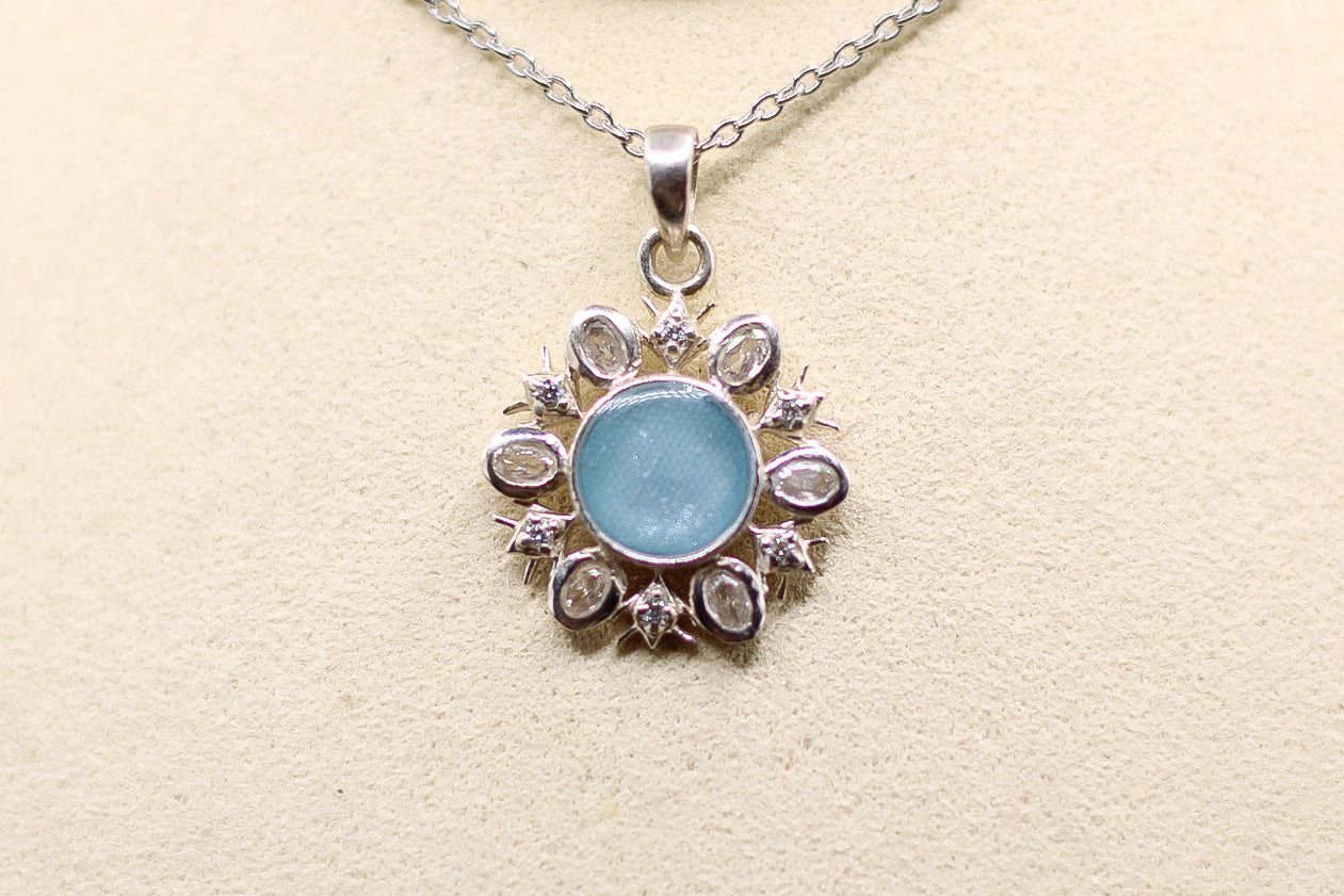 Blue Christmas Pendant | Authenticated Historical Inclusion Jewelry
