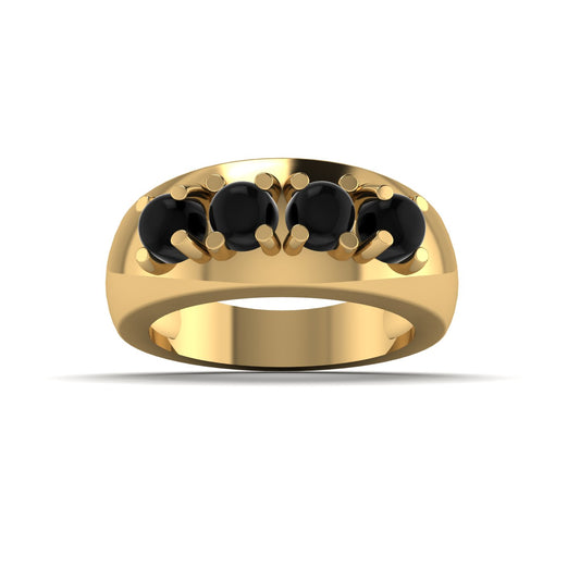 The Spreckels 2.0 Ring | Black Onyx or Black Star Sapphire Statement Ring