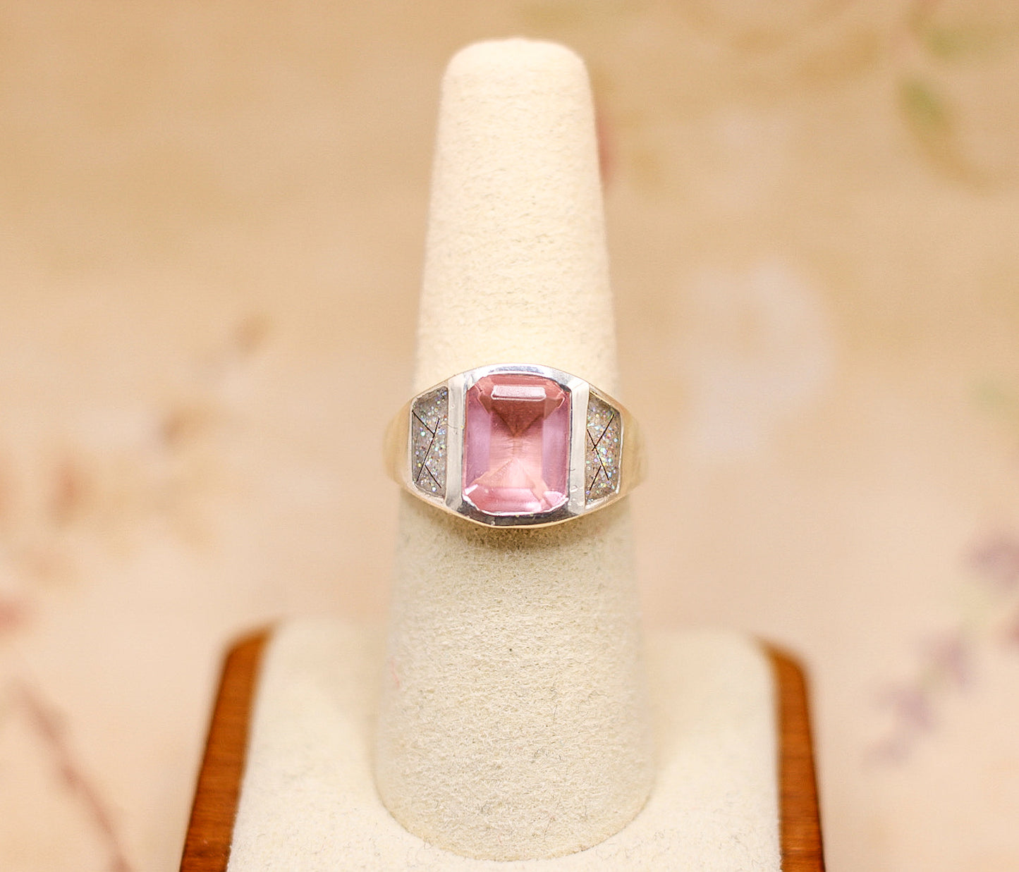 The Pink Cadillac Ring | Pink Quartz Keepsake Ring