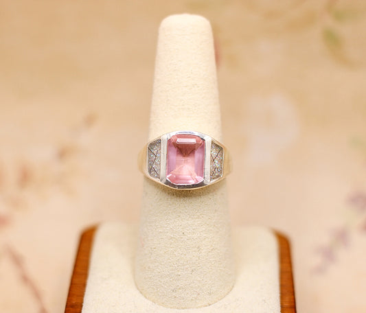 The Pink Cadillac Ring | Pink Quartz Keepsake Ring