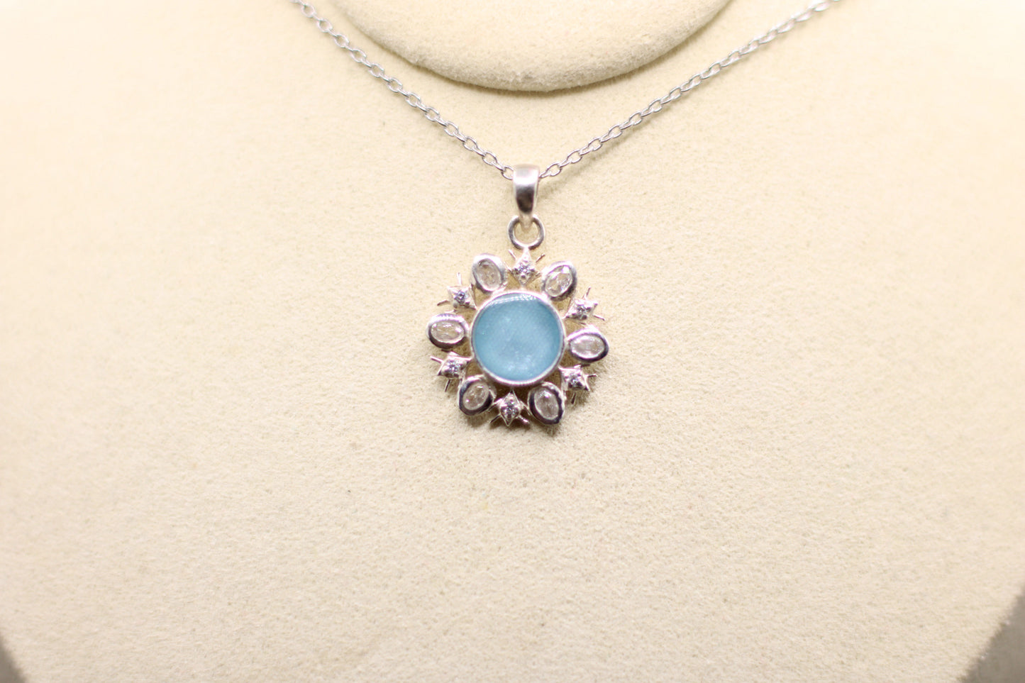 Blue Christmas Pendant | Authenticated Historical Inclusion Jewelry