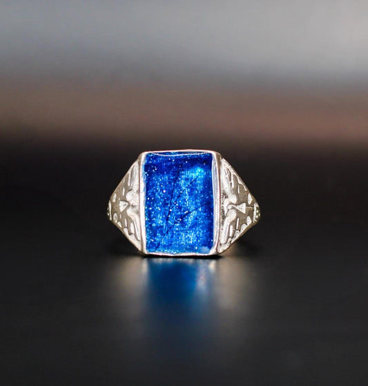 Men's Thunderbird Memorial Ring for Ashes, Hair, Fabric, Breastmilk