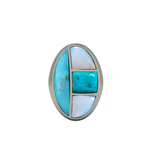Sky & Stone Men’s Ring | Kingman Turquoise & Opalite Ring