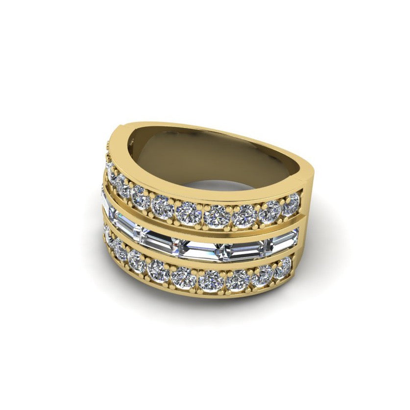 The Everlasting Band | 1970s-Inspired Moissanite Ring