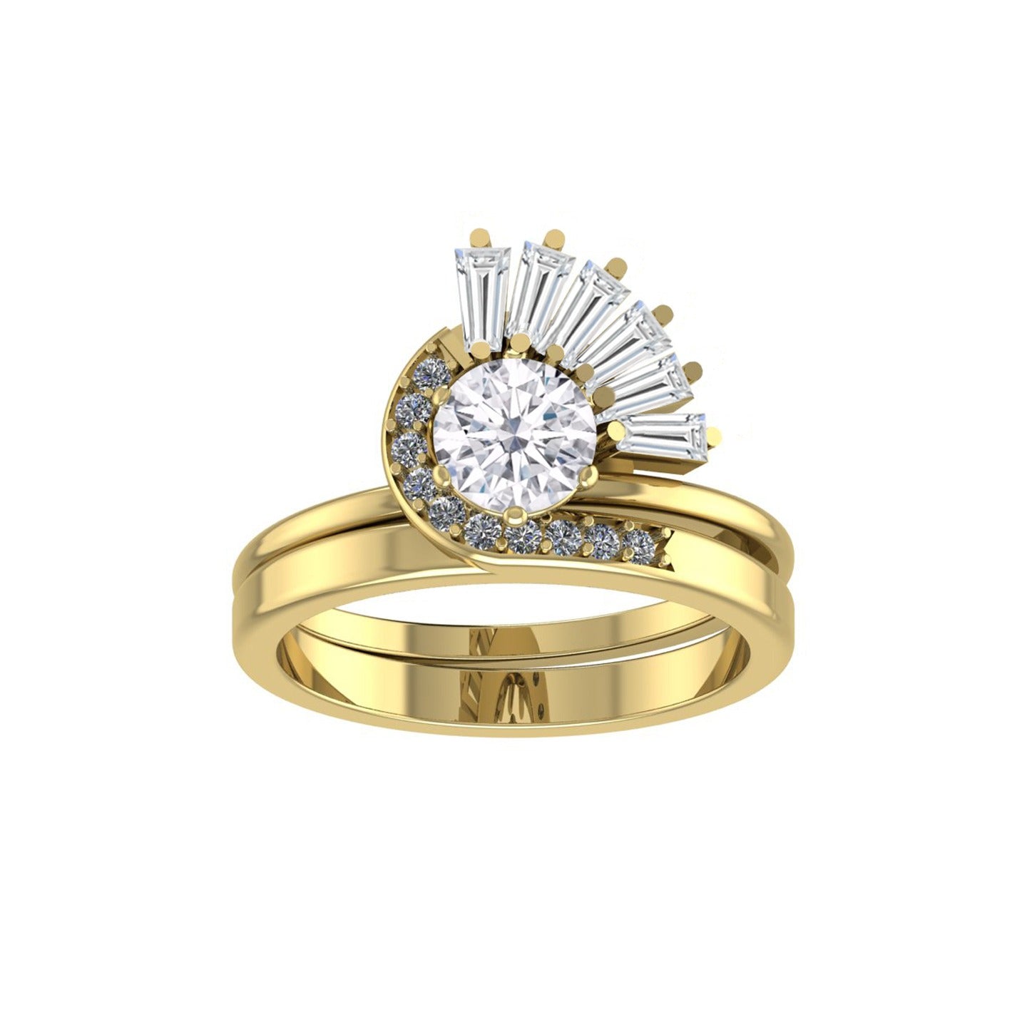 The Satnin Illusion Ring | One-Piece Vintage-Inspired Moissanite Ring