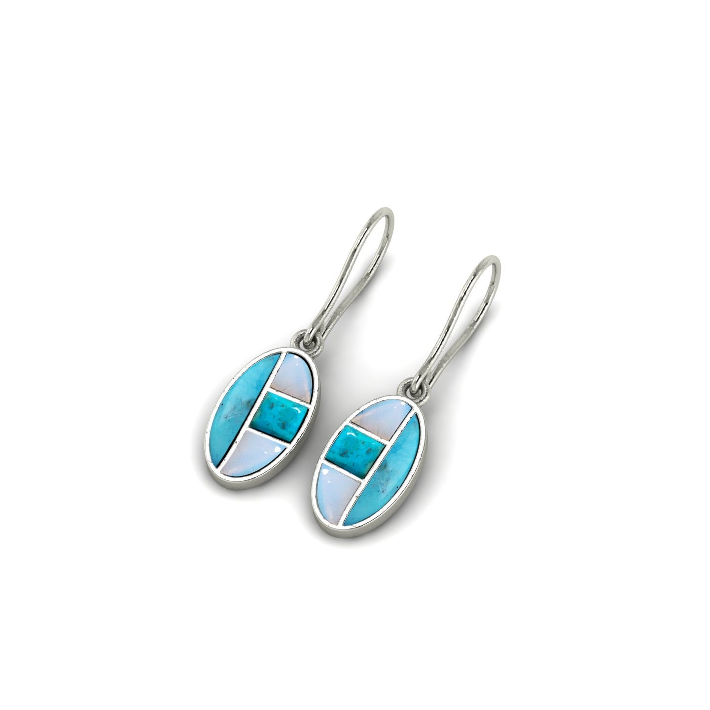 Sky & Stone Drop Earrings | Kingman Turquoise & Opalite Earrings