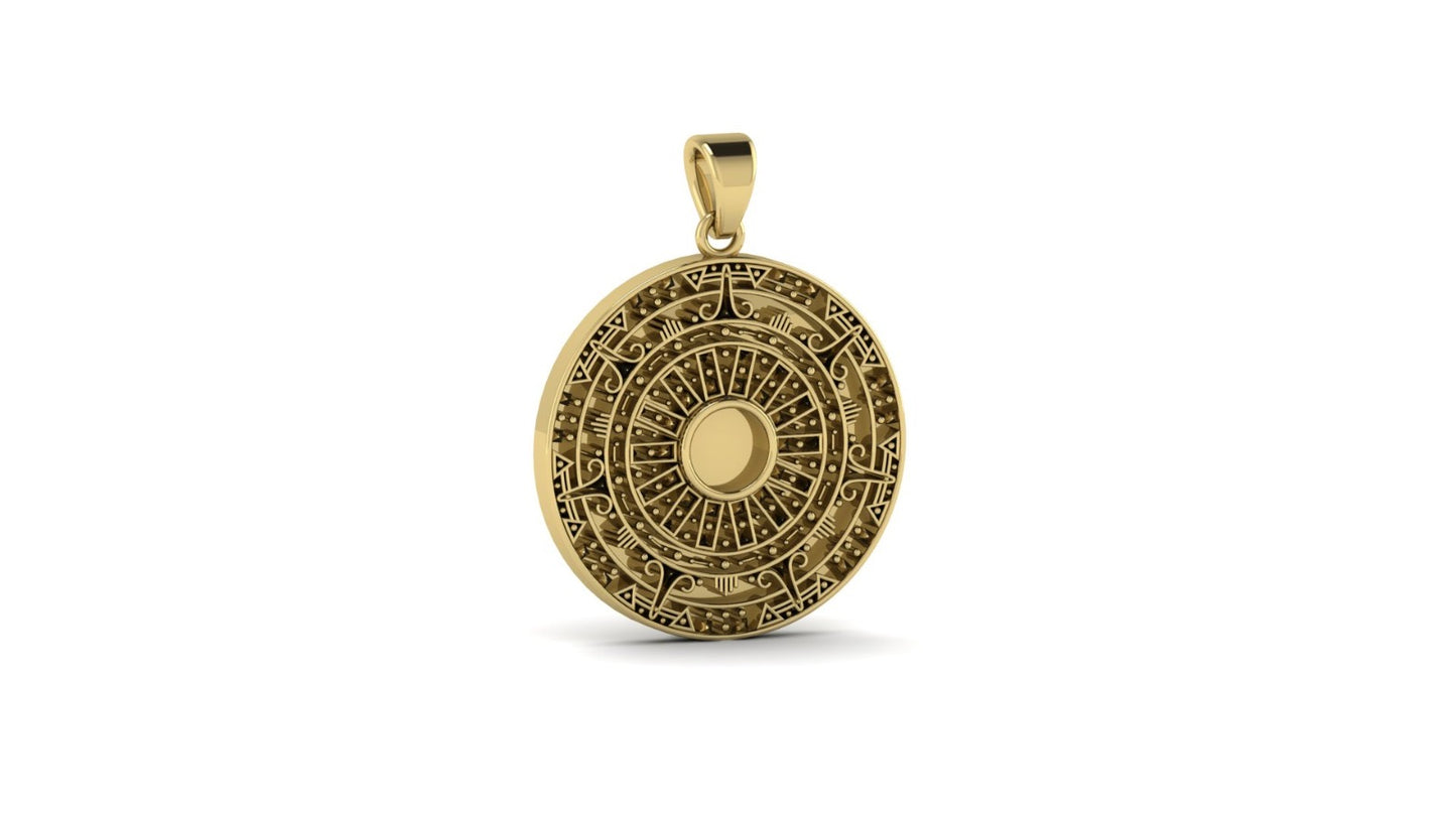 Men’s Aztec Sun Historical Inclusion Pendant