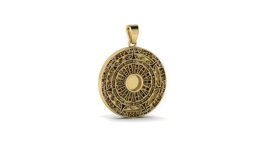 Men’s Aztec Sun Historical Inclusion Pendant