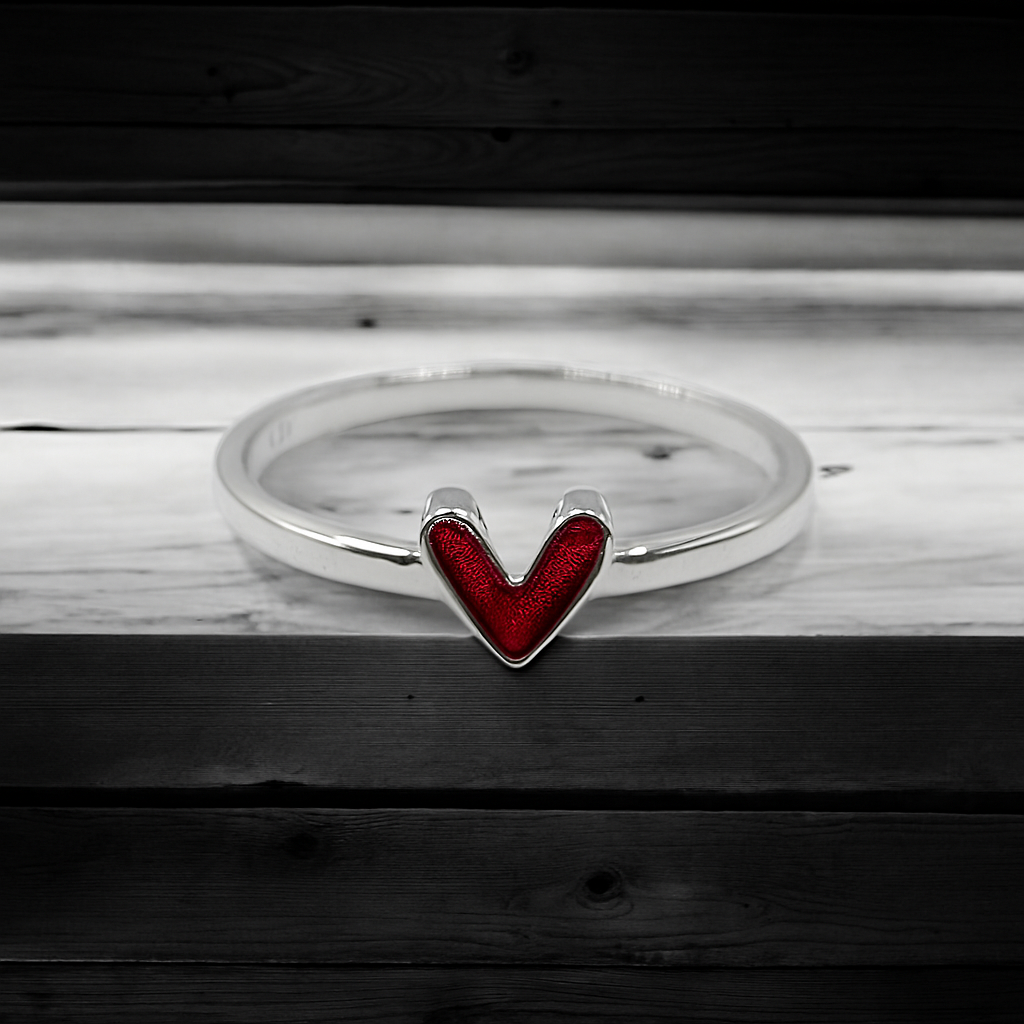 Tender Melody Ring | Custom Heart Inclusion Ring