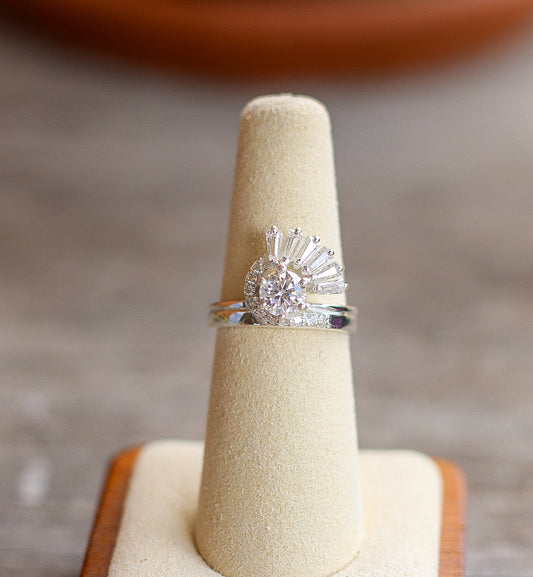 The Satnin Illusion Ring | One-Piece Vintage-Inspired Moissanite Ring