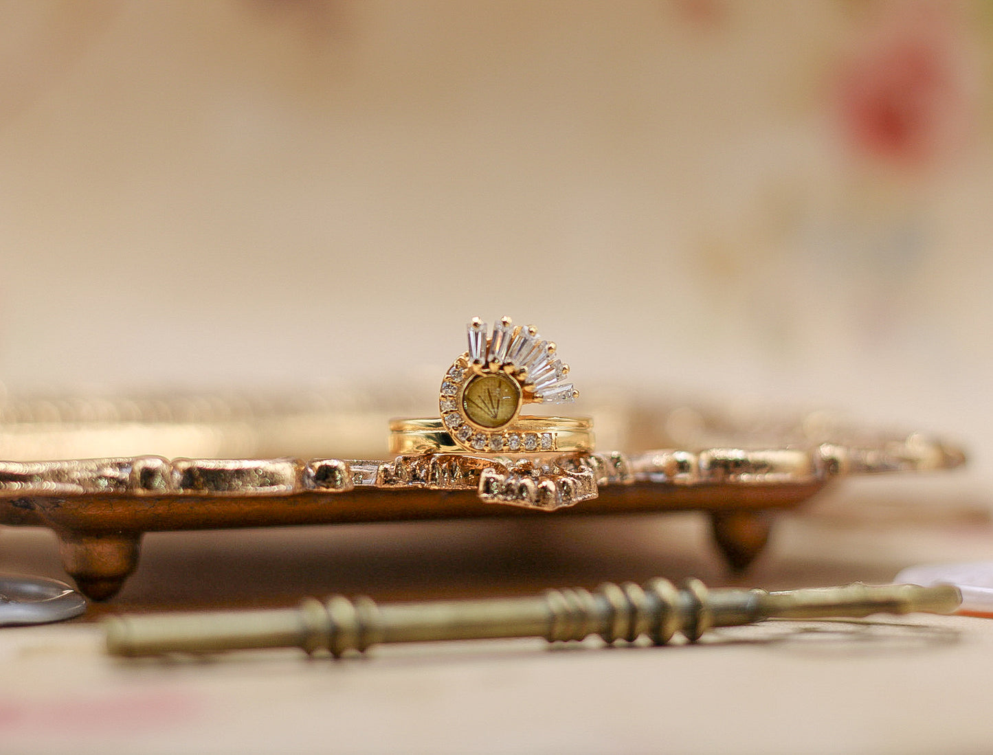 Satnin Keepsake Ring | Custom Inclusion Ring for Memorial or Historical Fabric