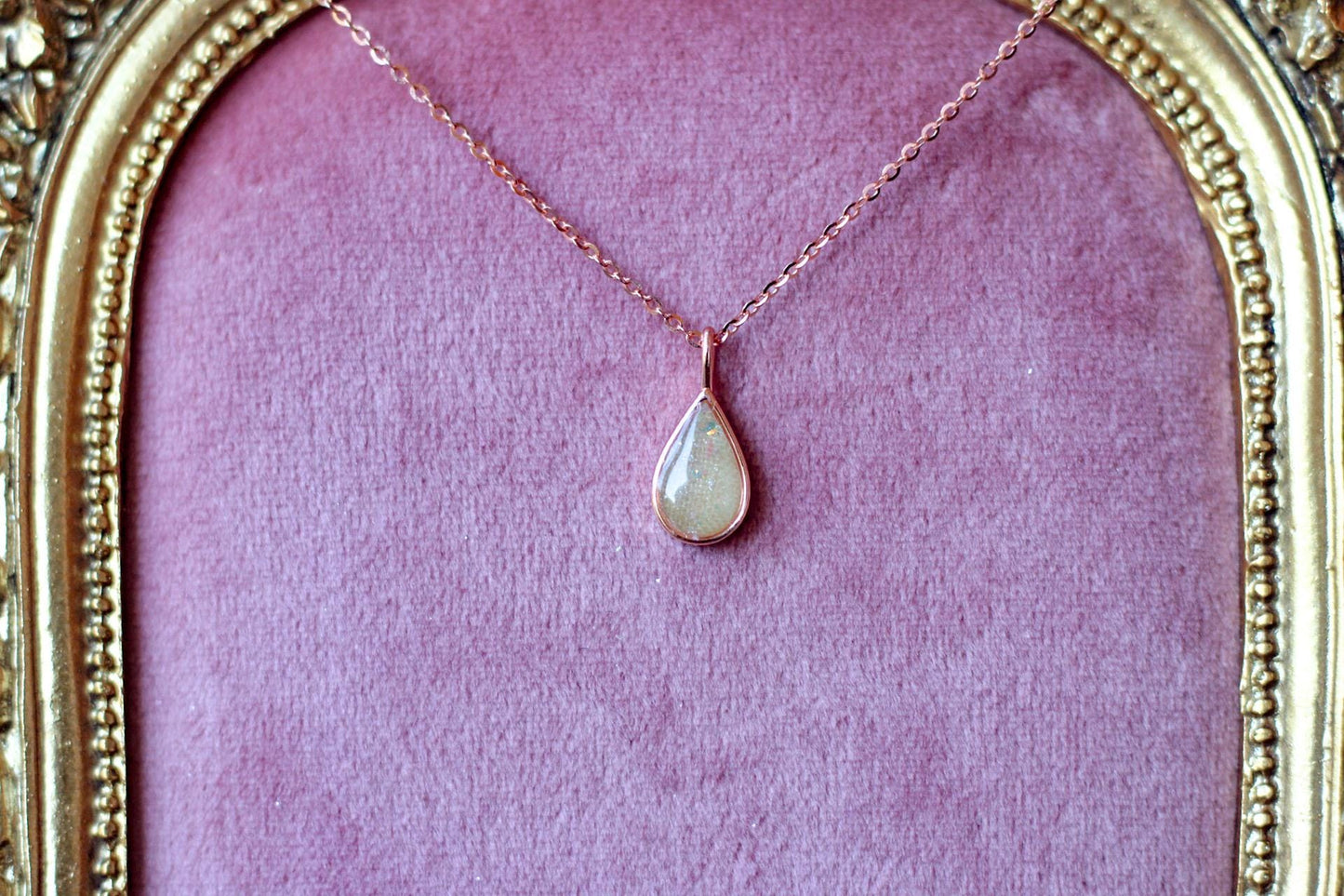 Pear Memorial Necklace for Ashes, Hair, Fabric, Breastmilk