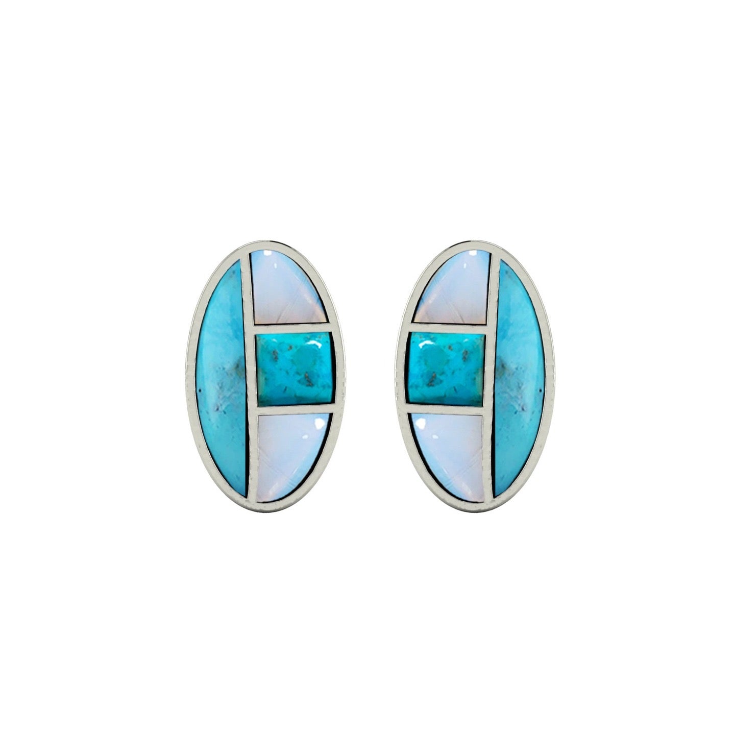 Sky & Stone Cufflinks | Kingman Turquoise & Opalite Cufflinks