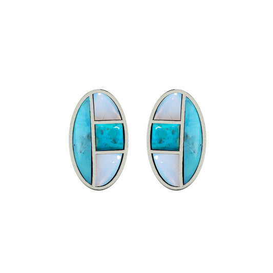 Sky & Stone Cufflinks | Kingman Turquoise & Opalite Cufflinks