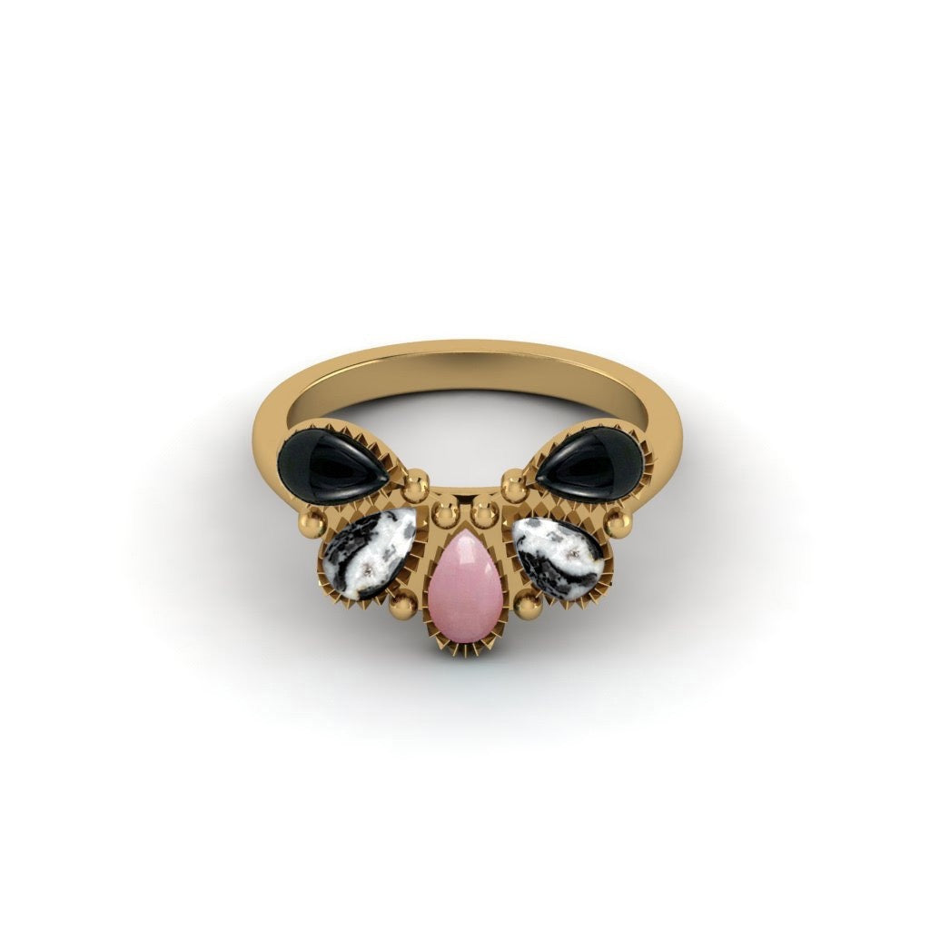 The Midnight Floral Rehearsal Ring