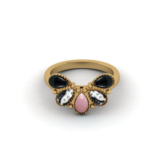 The Midnight Floral Rehearsal Ring