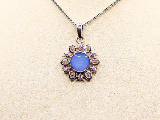 Blue Christmas Pendant | Authenticated Historical Inclusion Jewelry