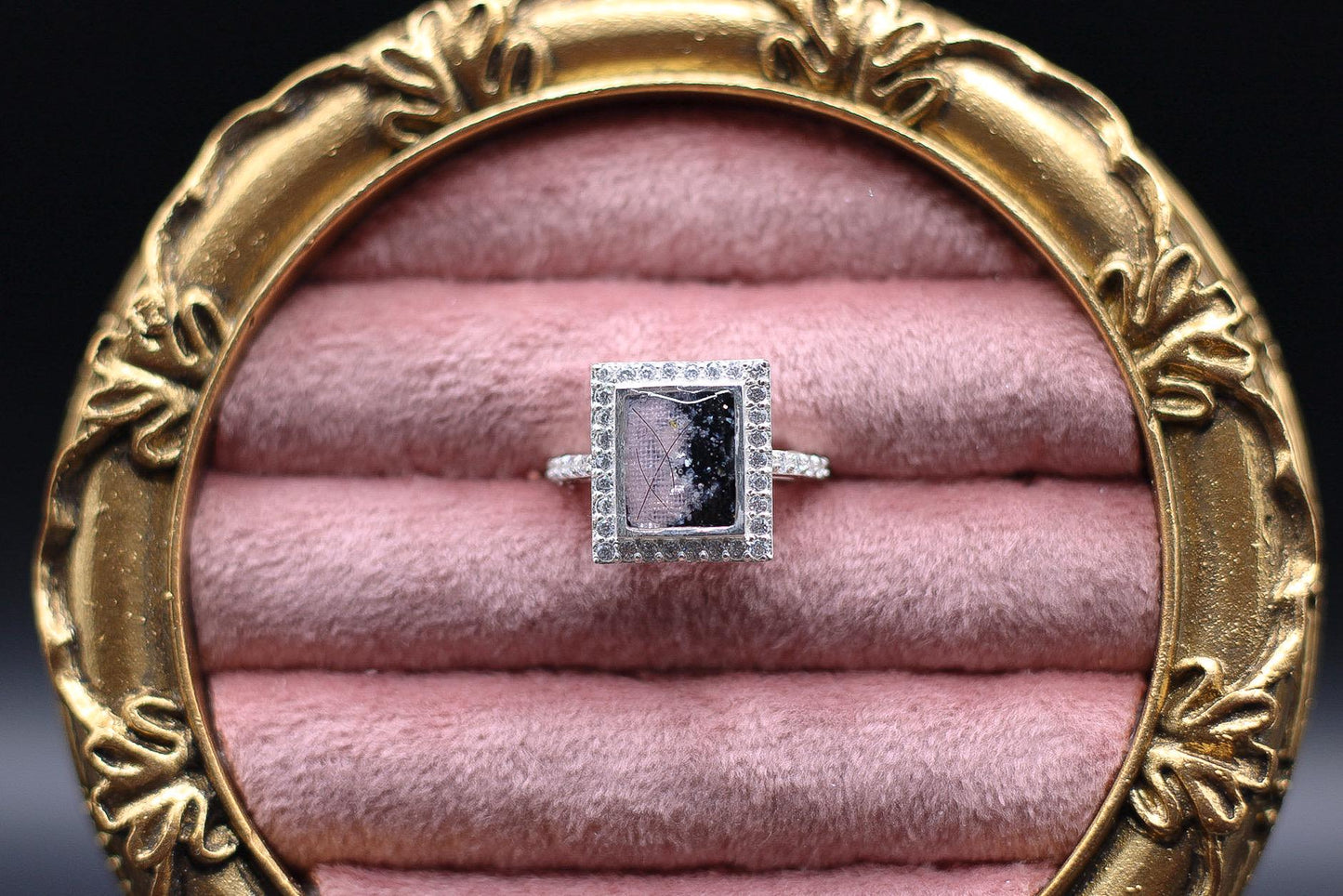Memorial Ring for Ashes, Hair, Fabric, Breastmilk