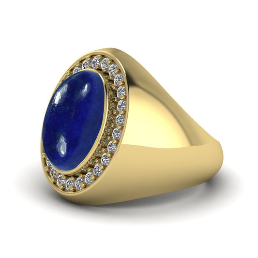 Blue Suede Dreams Ring | 1970s-Inspired Lapis Statement Ring