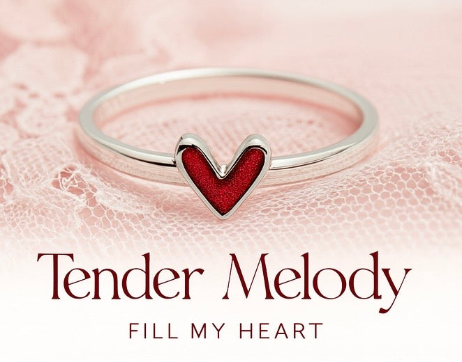 Tender Melody Ring | Custom Heart Inclusion Ring
