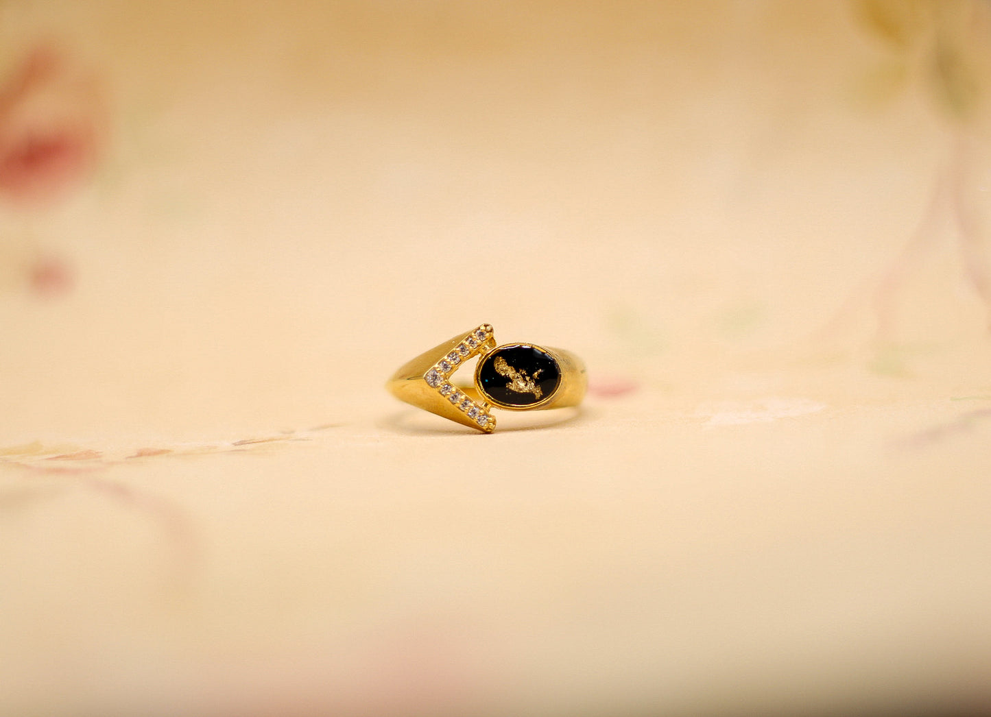 The 68 Special Women’s Ring | Vintage-Inspired Fabric Inclusion Ring