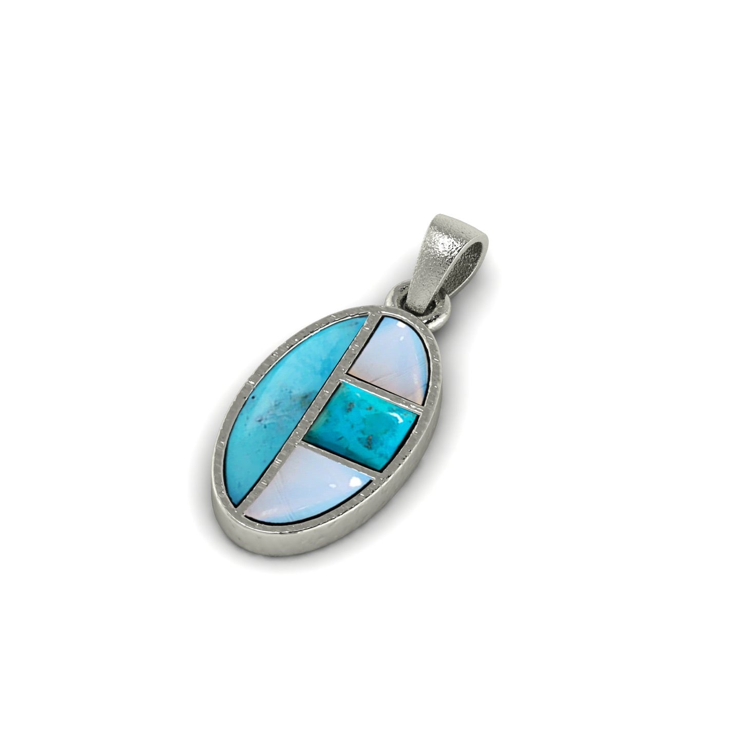 Sky & Stone Pendant | Kingman Turquoise & Opalite Necklace