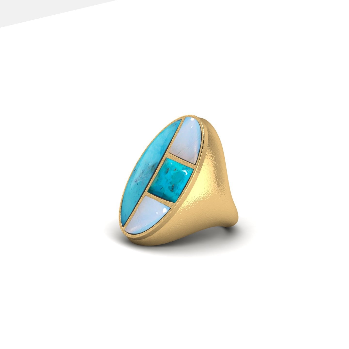Sky & Stone Men’s Ring | Kingman Turquoise & Opalite Ring