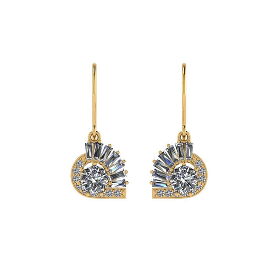 The Satnin Moissanite Drop Earrings | Vintage-Inspired Vermeil Drop Earrings