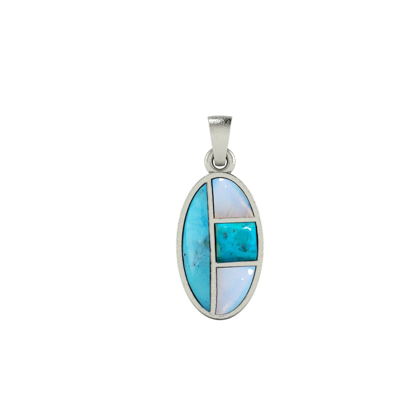 Sky & Stone Pendant | Kingman Turquoise & Opalite Necklace