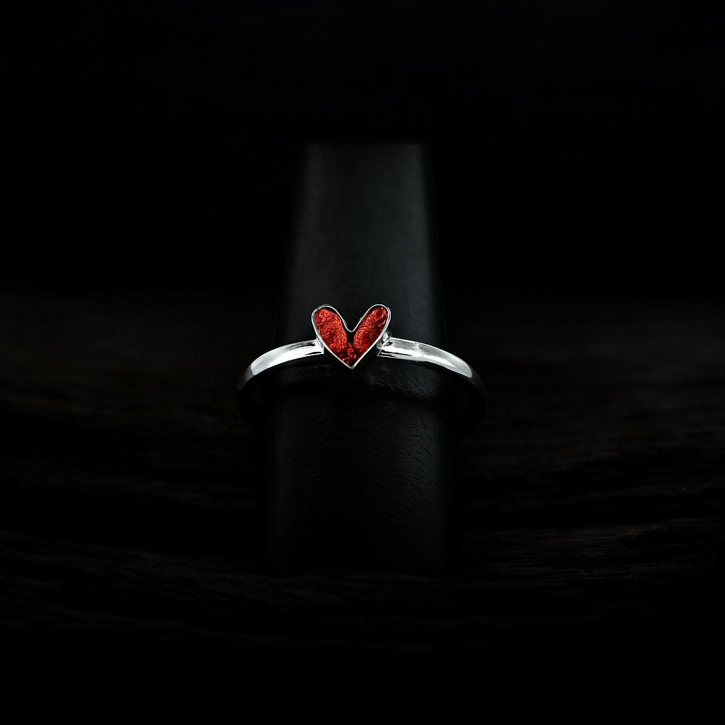 Tender Melody Ring | Custom Heart Inclusion Ring