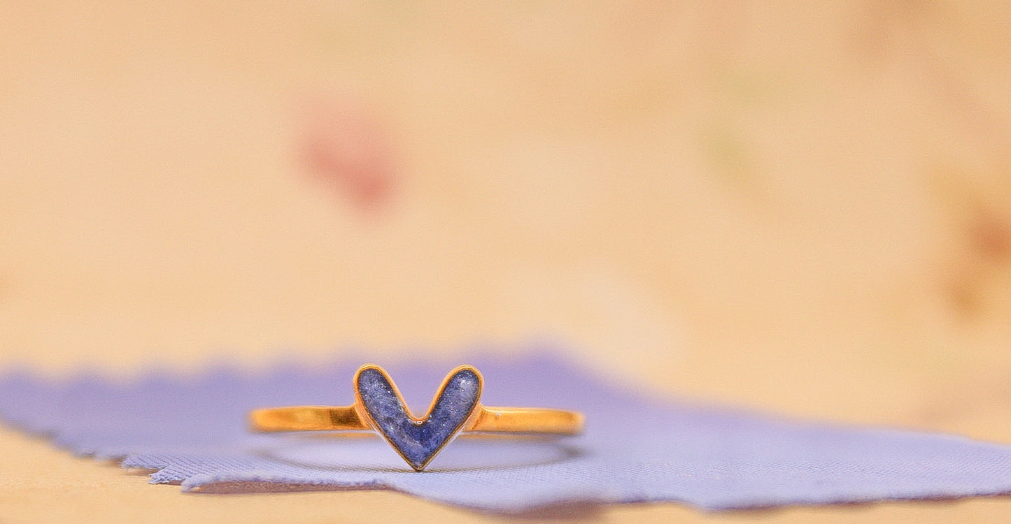 Tender Melody Ring | Custom Heart Inclusion Ring