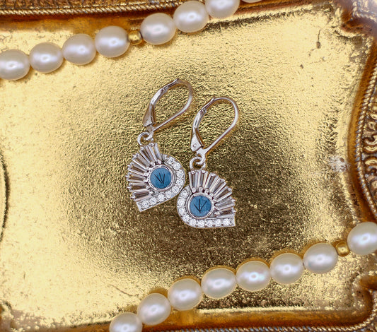 Satnin Keepsake Drop Earrings | Custom Inclusion Earrings for Memorial or Historical Fabric