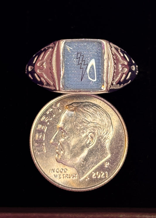Women’s Thunderbird Keepsake Ring | Custom Inclusion Ring