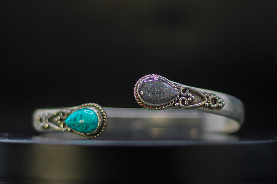 Pear Bezel Memorial Bangle