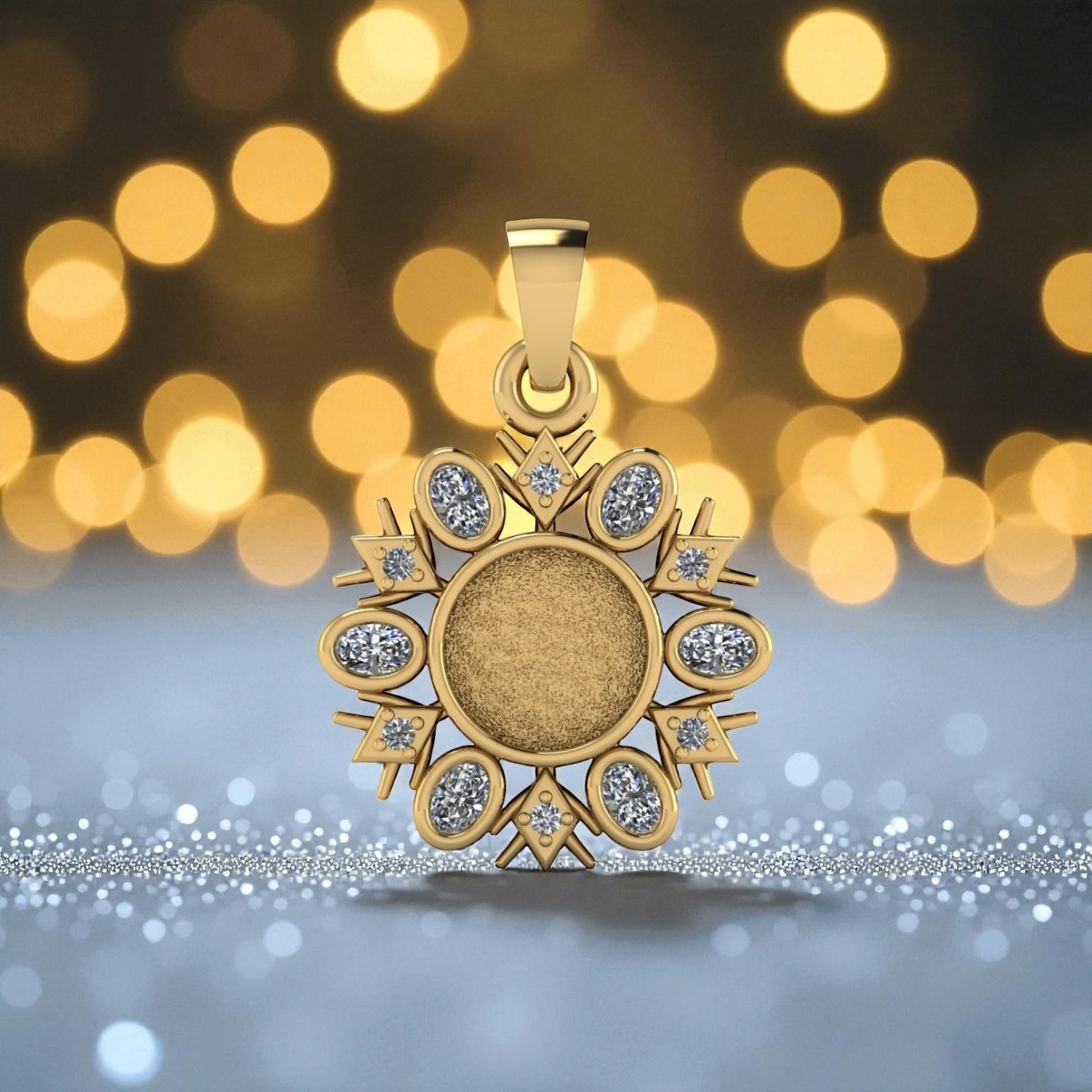 Blue Christmas Pendant | Authenticated Historical Inclusion Jewelry