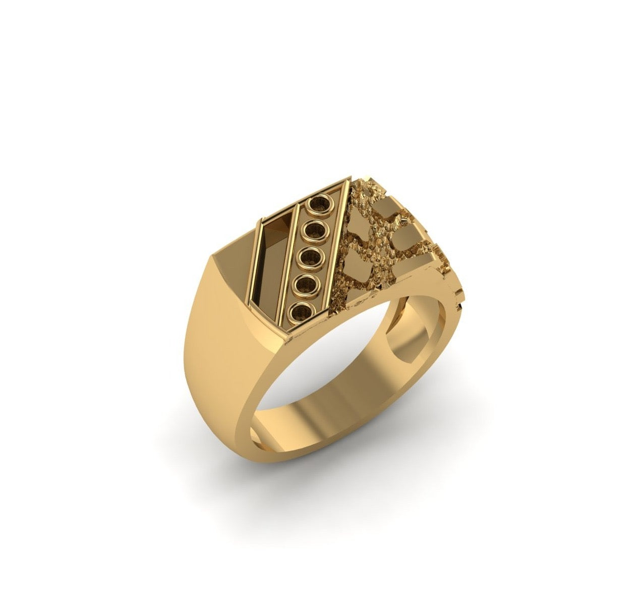 Geometric Nugget | Men’s Historical Inclusion Ring