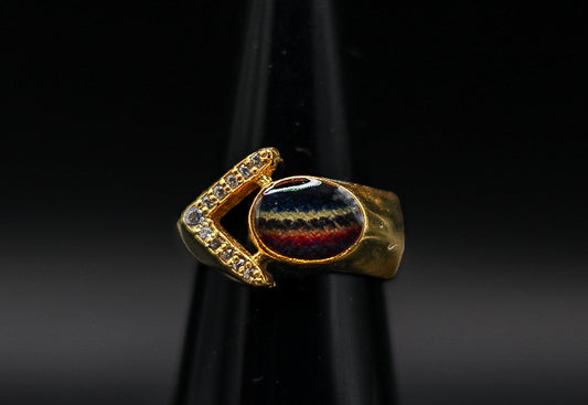 The 68 Special Women’s Ring | Vintage-Inspired Fabric Inclusion Ring